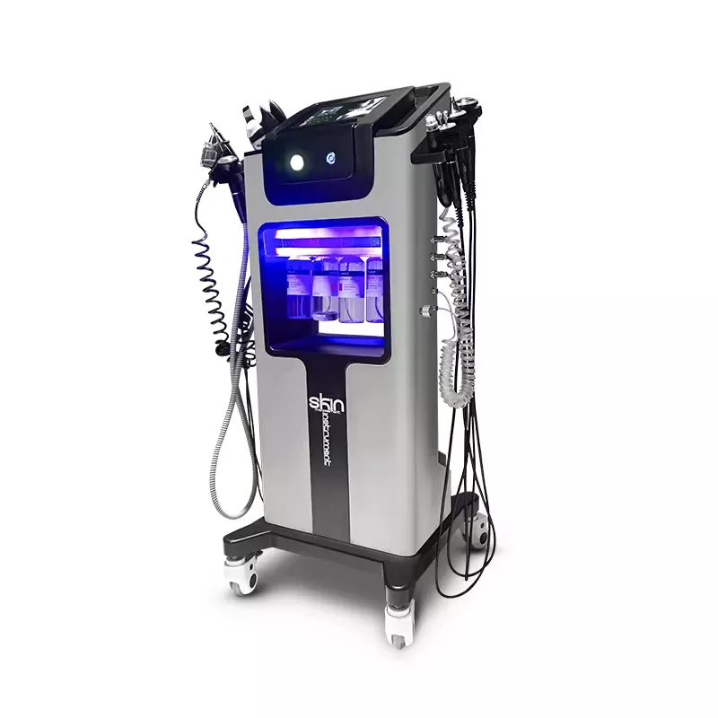  9 in 1 Multifunction Vacuum Cavitation Hydra Oxygen Facial Equipment 